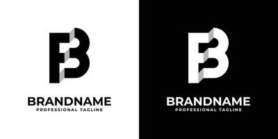 logotipo de monograma de letra fb o bf, adecuado para cualquier negocio con iniciales fb o bf. vector