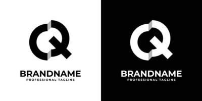 Letter CQ or QC Monogram Logo, suitable for any business with QC or CQ initials. vector