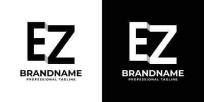 Letter EZ or ZE Monogram Logo, suitable for any business with EZ or ZE initials. vector