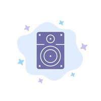 Speaker Loud Music Education Blue Icon on Abstract Cloud Background vector