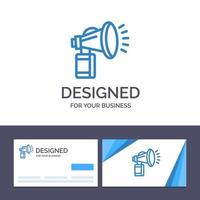 Creative Business Card and Logo template Air Attribute Can Fan Horn Vector Illustration