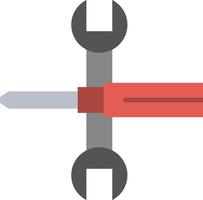 Settings Controls Screwdriver Spanner Tools Wrench  Flat Color Icon Vector icon banner Template