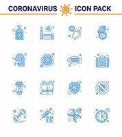 Coronavirus awareness icons 16 Blue icon Corona Virus Flu Related such as man cough hands virus dirty hands viral coronavirus 2019nov disease Vector Design Elements