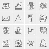 16 Universal Business Icons Vector Creative Icon Illustration to use in web and Mobile Related project