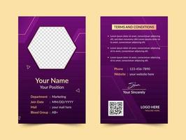 Creative id card template design vector