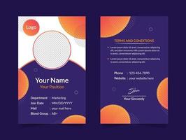 Creative id card template design vector