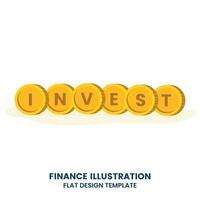 Retirement money coin plan, financial growth, strategy of profit or benefit making in business vector