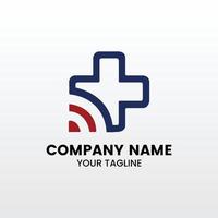 Plus Medical Pulse or Wave logo design concept. Healthcare Pulse logo template vector. Icon Symbol vector