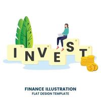 Retirement money coin plan, financial growth, strategy of profit or benefit making in business vector