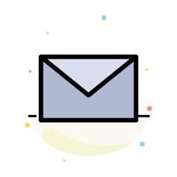 Email Mail Message Abstract Flat Color Icon Template vector