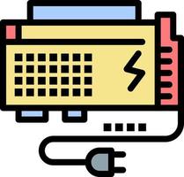 Apc Battery Computer Power Source  Flat Color Icon Vector icon banner Template