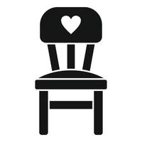 Cute kid chair icon, simple style vector