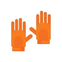 Sport gloves icon, flat style vector