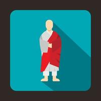 Korean monk icon in flat style vector