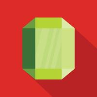 Gem icon, flat style. vector