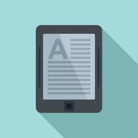 Library tablet reader icon, flat style vector