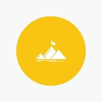 Success Mountain Peak Flag vector