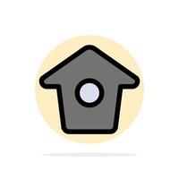 Birdhouse Tweet Twitter Abstract Circle Background Flat color Icon vector
