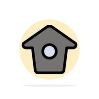 Birdhouse Tweet Twitter Abstract Circle Background Flat color Icon vector