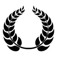 Round wreath icon, simple style vector