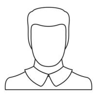Man avatar icon vector thin line