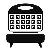 Waffle cooker icon, simple style vector