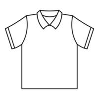 Clean polo shirt icon, outline style vector