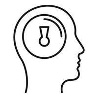 Mind skills icon, outline style vector