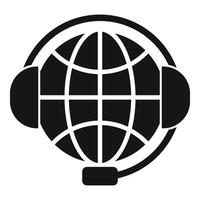 Global device support icon, simple style vector