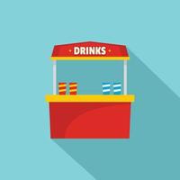 Drinks selling icon, flat style. vector