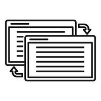 Web page backlink strategy icon, outline style vector