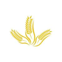 Wheat logo vector icon illustration