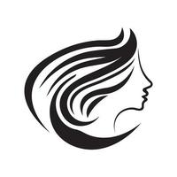 estilo cabello mujer icono logo vector