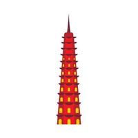 Temple icon, flat style vector