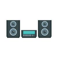 Digital stereo system icon, flat style vector