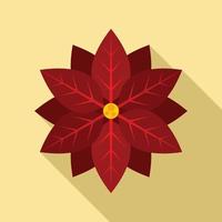 icono de flor de pascua, estilo plano vector