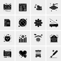 16 Universal Business Icons Vector Creative Icon Illustration to use in web and Mobile Related project