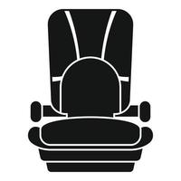 icono de asiento de coche de bebé de carretera, estilo simple vector