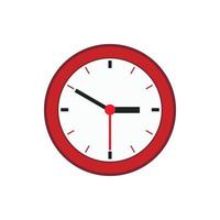 Wall clock icon in flat style vector