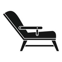 icono de sillón de hipnoterapia, estilo simple vector