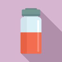 Syringe bottle icon, flat style vector