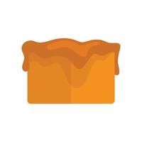 Toffee cube icon, flat style vector