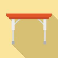 Folding modern table icon, flat style vector