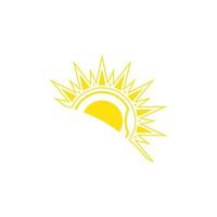 icono de ilustración de vector de sol