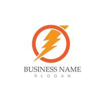 Flash thunderbolt logo icon template vector