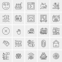 25 iconos de negocios universales vector ilustración de icono creativo para usar en proyectos relacionados con la web y dispositivos móviles