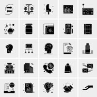 25 iconos de negocios universales vector ilustración de icono creativo para usar en proyectos relacionados con la web y dispositivos móviles