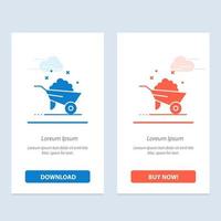 Barrow Construction Wheel Spring  Blue and Red Download and Buy Now web Widget Card Template vector