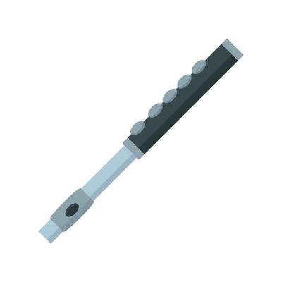 Flute icon, flat style