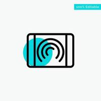 Interaction User Touch Interface turquoise highlight circle point Vector icon